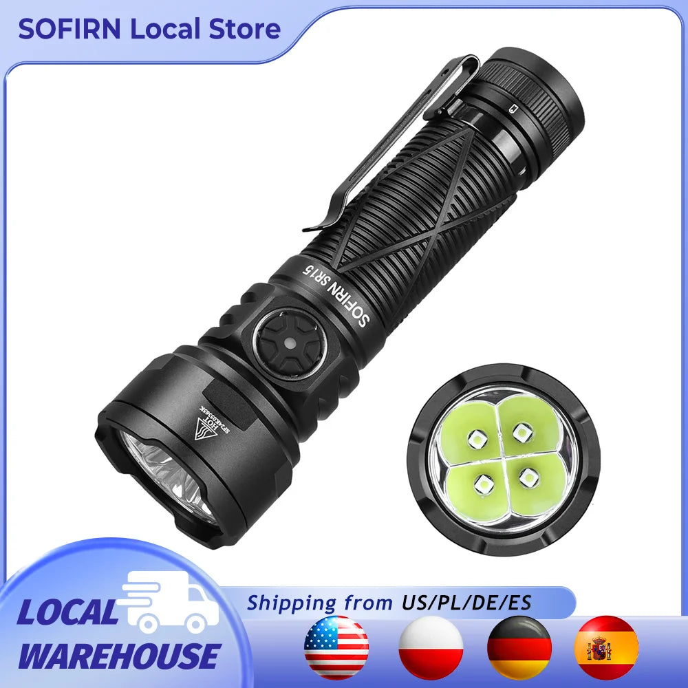 LED Flashlight, 4500 Lumens, USB C Rechargeable, Magnetic Base
