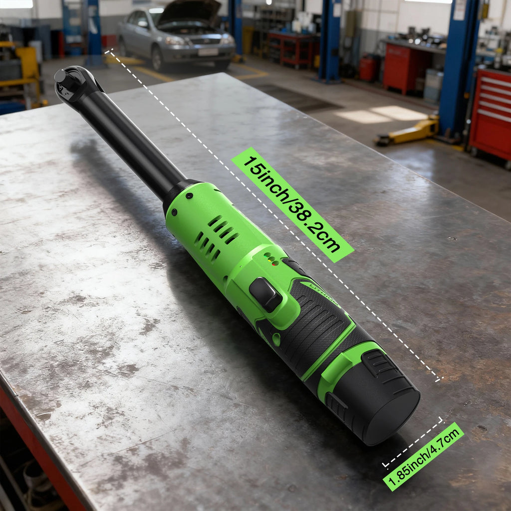 TaskStar 6.3-inch Extended Ratchet Wrench 3/8" Driver Cordless Electric Wrench Car Dismantling Power Tool For DIY Car Mechanic