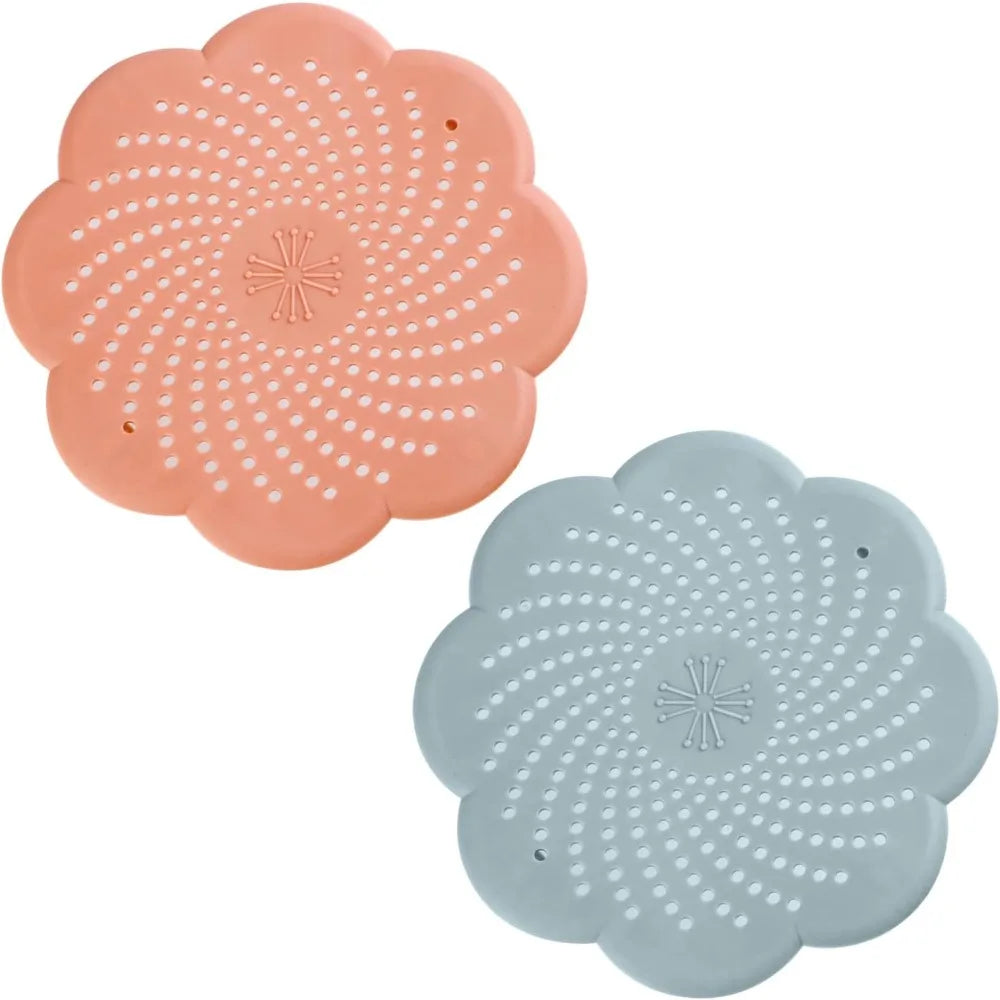 Sink Strainer Protector Silicone Shower Drain Cover Hair Catcher Covers Drain Protector for Showers Bathtub Bathroom and Kitchen