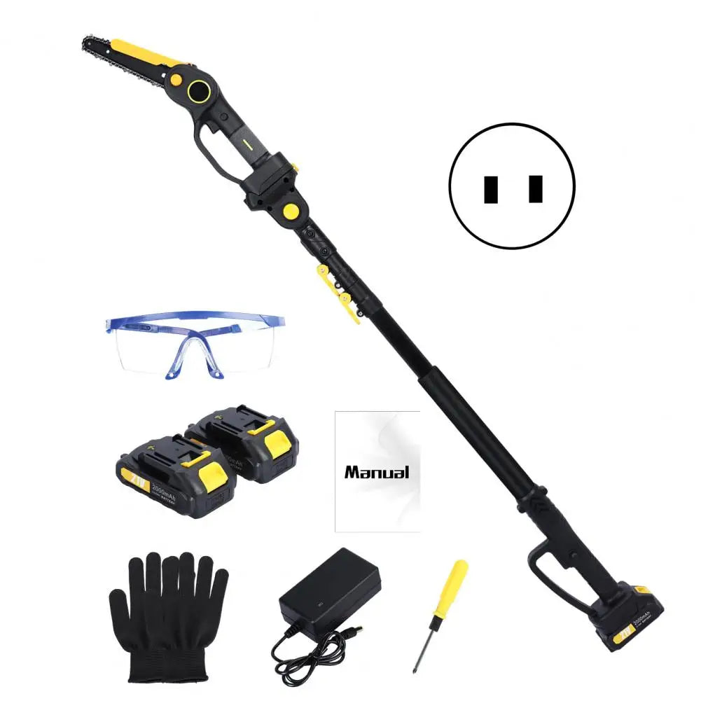 2-in-1 Cordless Pole Saw & Mini Chainsaw with 2 x 2.0Ah Battery, 4.9-7.5ft Adjustable Pole Saw for Tree Pruning