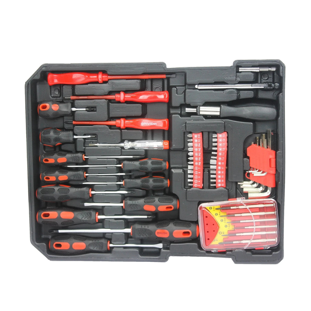 899 Piece Tool Set, Home Tool Kit with Rolling Toolbox, Hand Tool Set with Toolbox, Auto Repair Tool Set, Black
