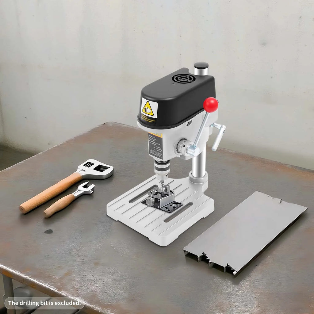 5158A 340W Mini Benchtop Drill Press 3-Speed Bench Wood Metal Hole Drilling Machine for DIY Crafts, Furniture,110V