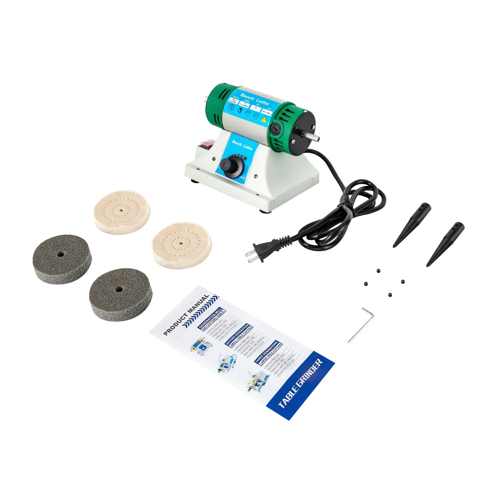 800W Jewelry Polisher Adjustable Variable Speed Polishing & Buffing Machine US Standard/EU Standard