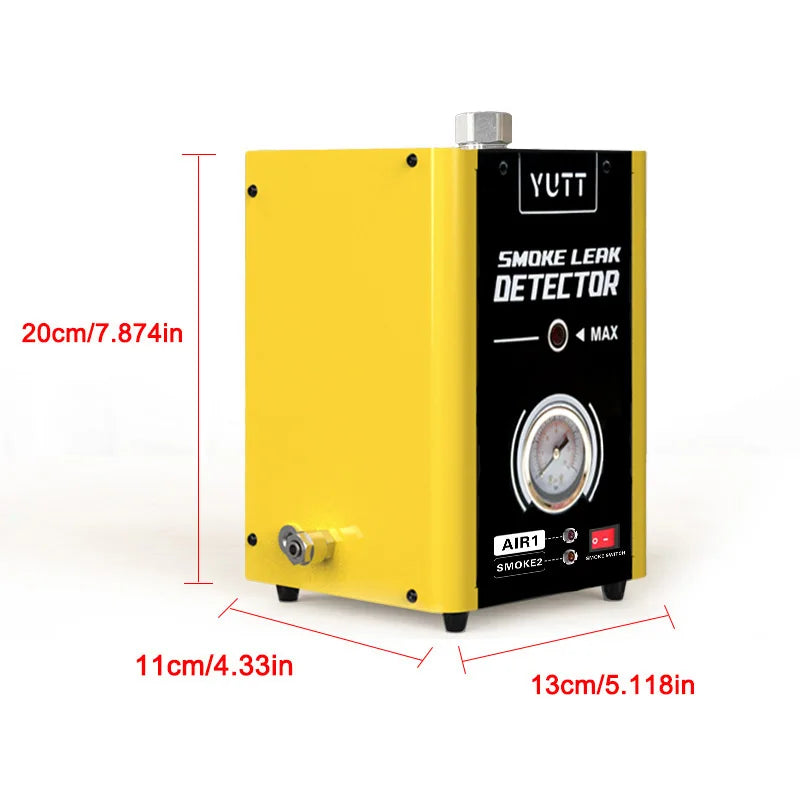 YUTT YTA02 Automotive Smoke Leak DetectorMachine, Dual Air Mode & Smoke ModeLeak Tester with Built-in Pressure Gauge,EVAP Fuel Vacuum Pipeline Diagnostic ToolKit, Universal Compatible with All 12V Cars,Full Accessories includ