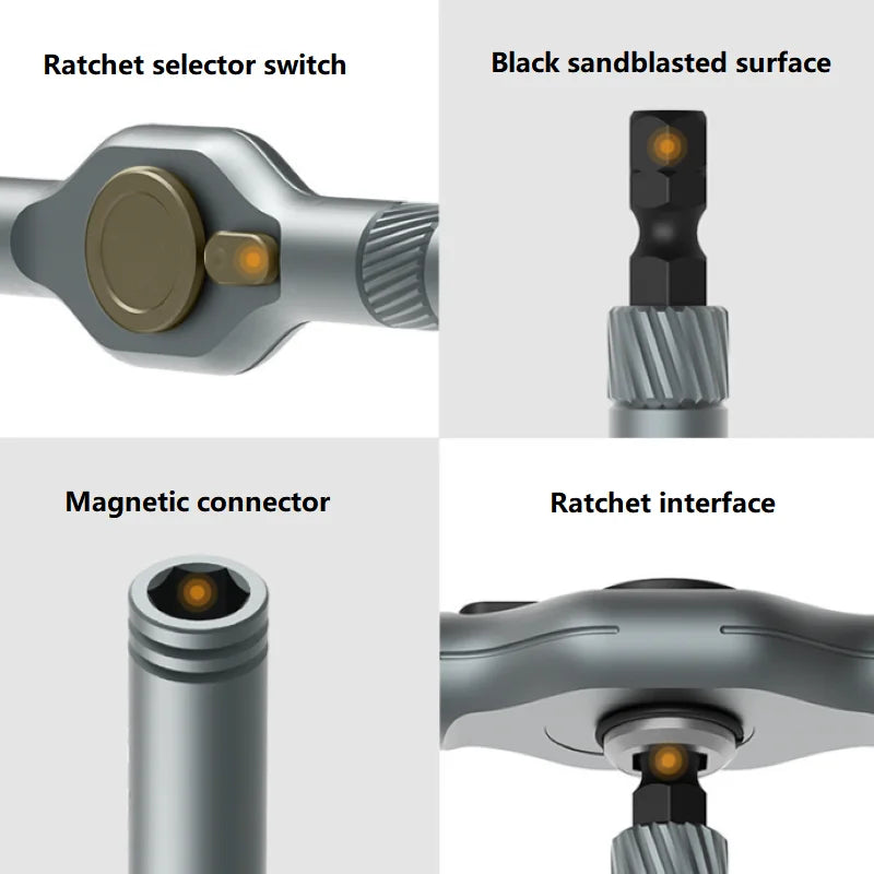 42-in-1 Ratchet Screwdriver Set, Magnetic Precision Bits with Detachable Handle & Case. Multi-Purpose Mini Screwdriver Kit