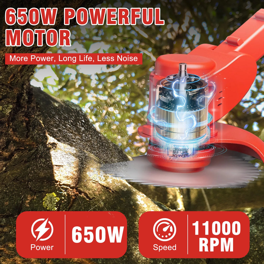 24V Cordless Weed Wacker Electric Grass Trimmer 3-in-1 24V Lithium-ion Edger and Trimmer for Lawn and Garden