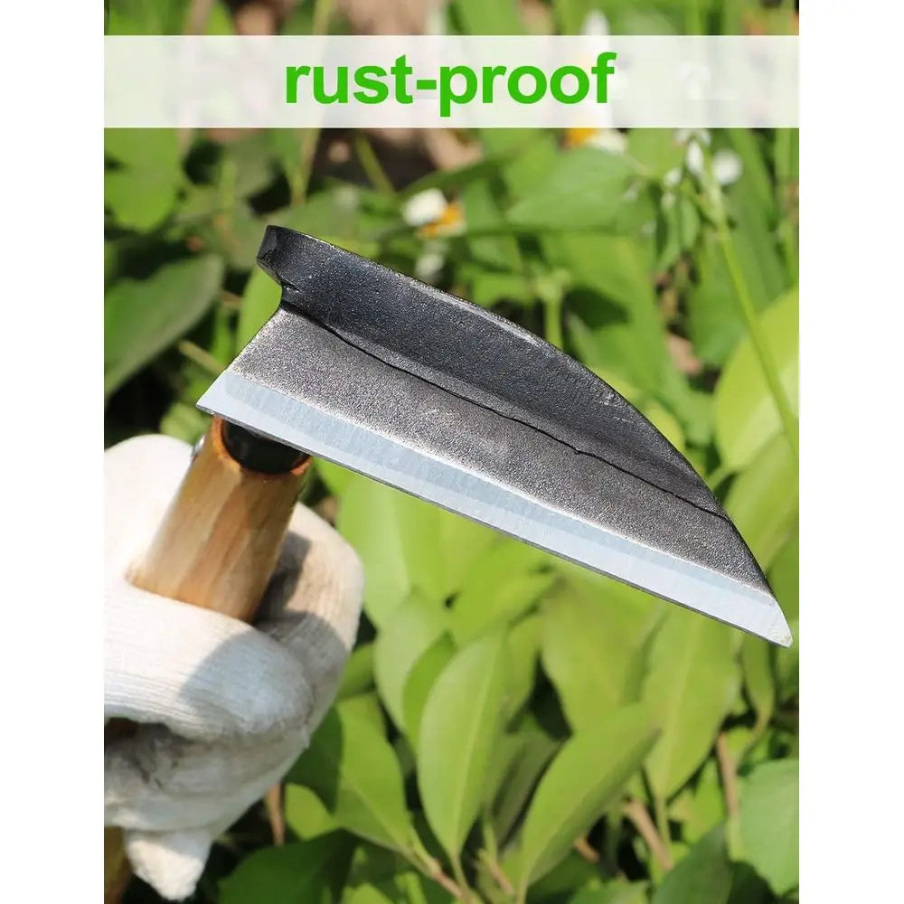 Weeding Sickle Hoe, Gardening Tool, Weed Remover, Hand Weed Cutter, Scythe with High Carbon Steel Blade for Cutting Grass, Soil
