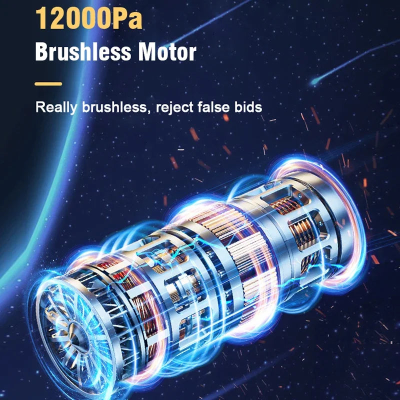 EAFC Brushless Car Vacuum Cleaner Cordless Handheld Auto Vacuum Home & Car Dual Use Mini Vacuum Cleaner with Builtin Battrery