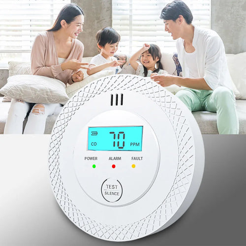 1-5PCS Carbon Monoxide Alarm Detector 85dB High Sensitive CO Alarm Sensor with LCD Display for Home Office Safety Protection ﻿