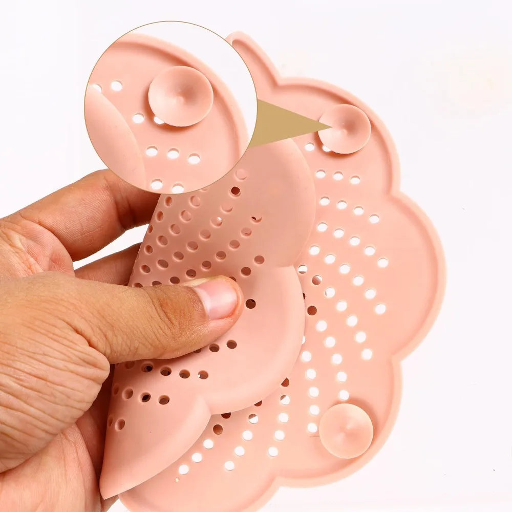 Sink Strainer Protector Silicone Shower Drain Cover Hair Catcher Covers Drain Protector for Showers Bathtub Bathroom and Kitchen