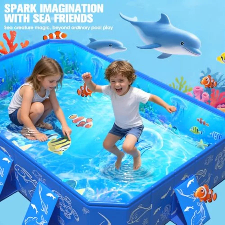 2026 Kiddie Pool with Canopy, Baby Swimming Pool for Toddler, Non-Inflatable, Foldable Pool for Babies, Portable Toddler Pool with Shade