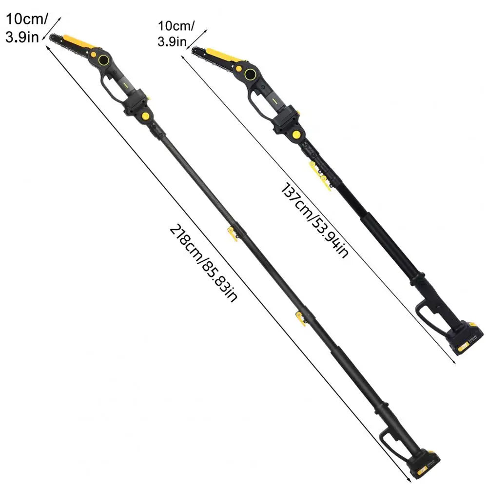 2-in-1 Cordless Pole Saw & Mini Chainsaw with 2 x 2.0Ah Battery, 4.9-7.5ft Adjustable Pole Saw for Tree Pruning