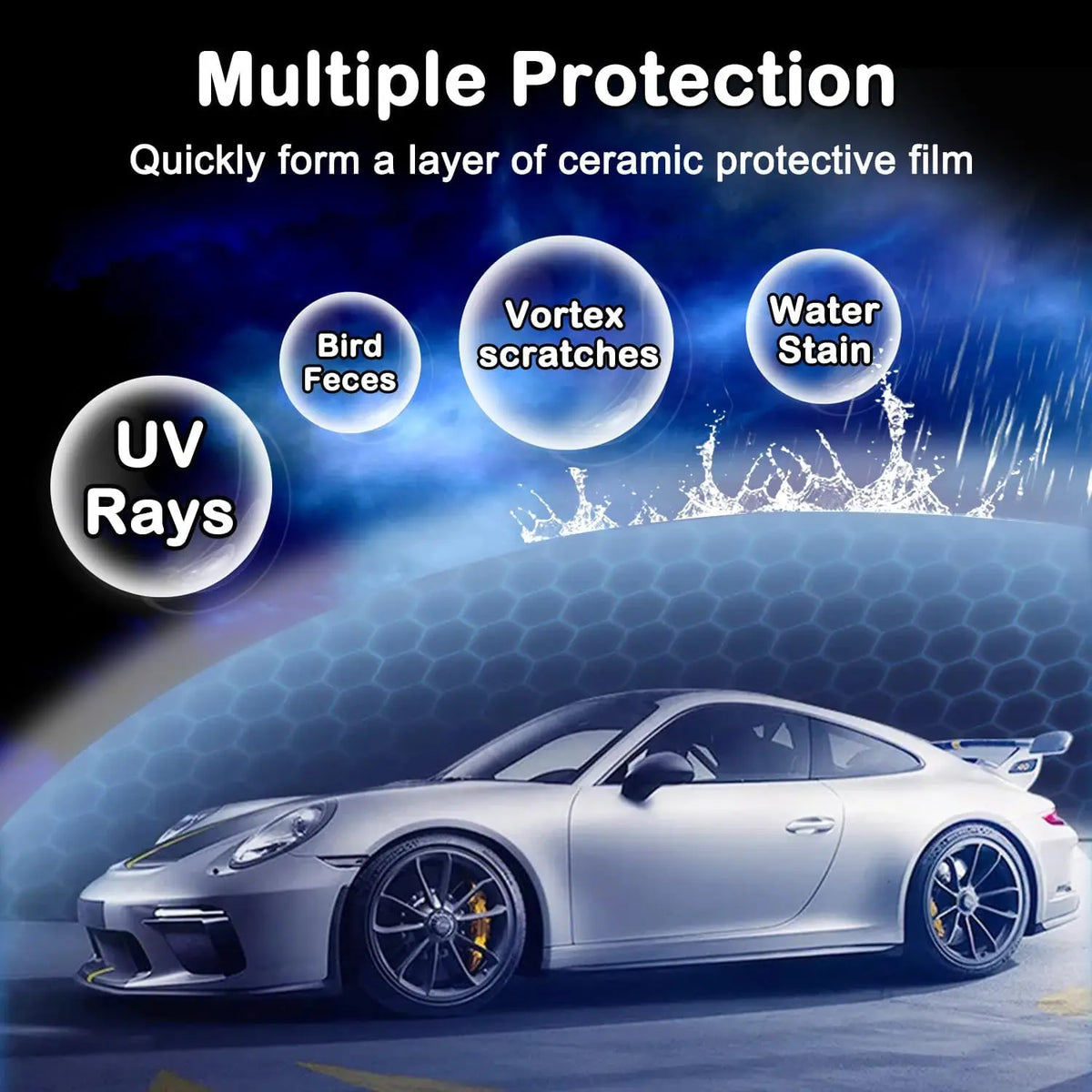 120ML New Car Multifunctional Quick Effect Coating Agent Spray 3 in 1 High Protection Quickly Coat Car Wax Auto Scratch Wax Polish Spray Waterless Wash