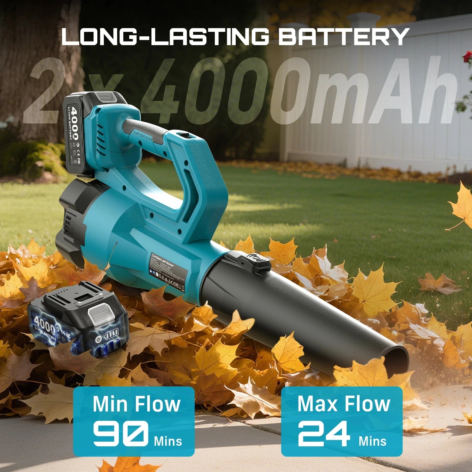 Seesii Brushless Electric Turbo Blower 780CFM Cordless Leaf Blower for snow Lawn Care Debris For Makita 18v Battery Pin