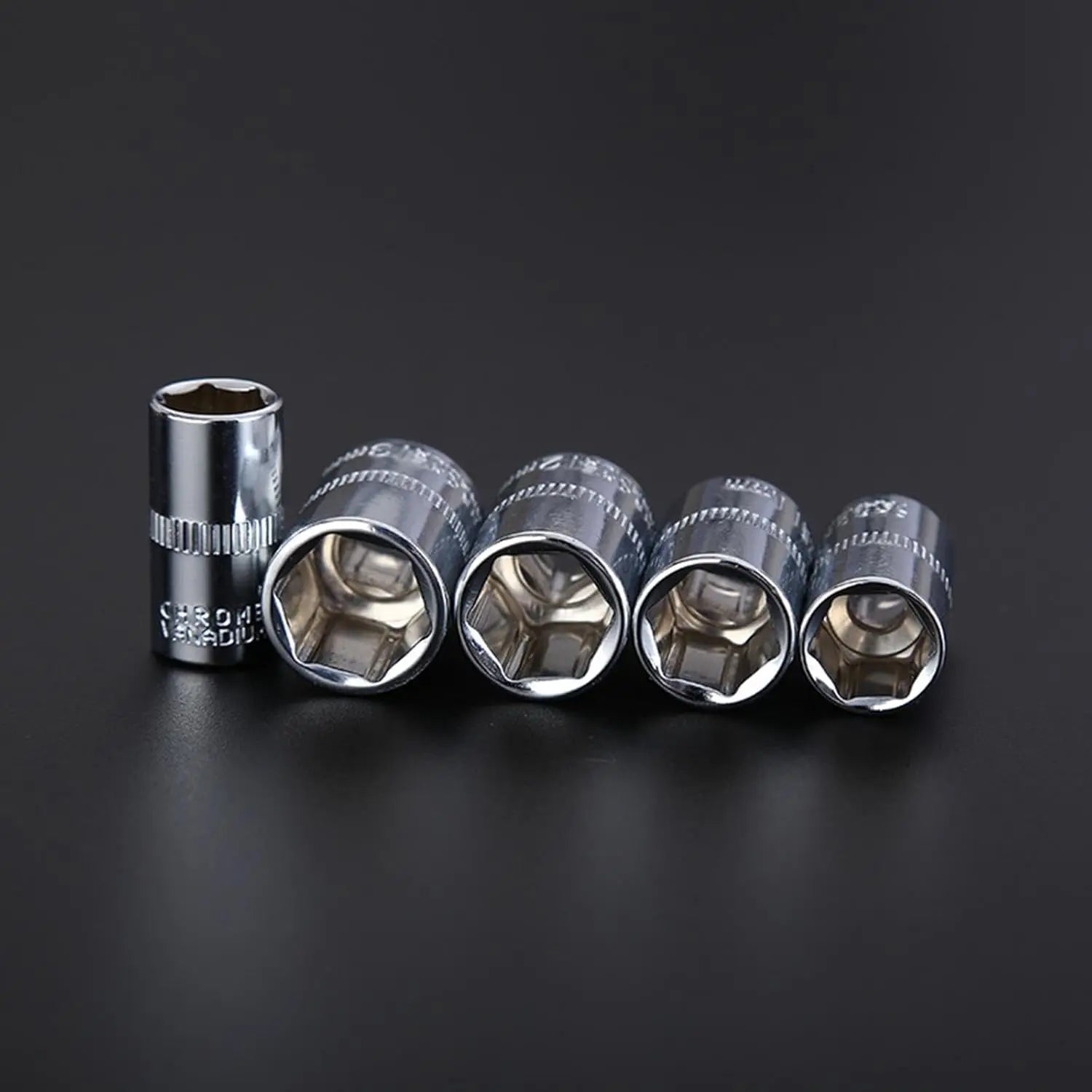 46/53Pcs Socket Wrench Set Auto Repair Mechanics Tools, Hand Drive Socket Tool Kit, Professional Repair Tools