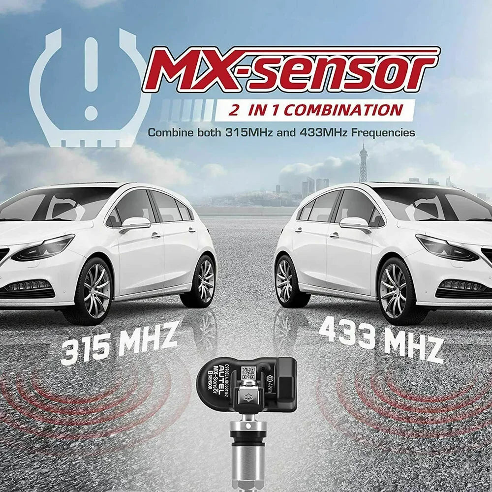 Autel TPMS 2in1 315MHz 433MHz TPMS Sensor Tire Repair Tools Scanner Tire Pressure Monitoring Programmable Sensors