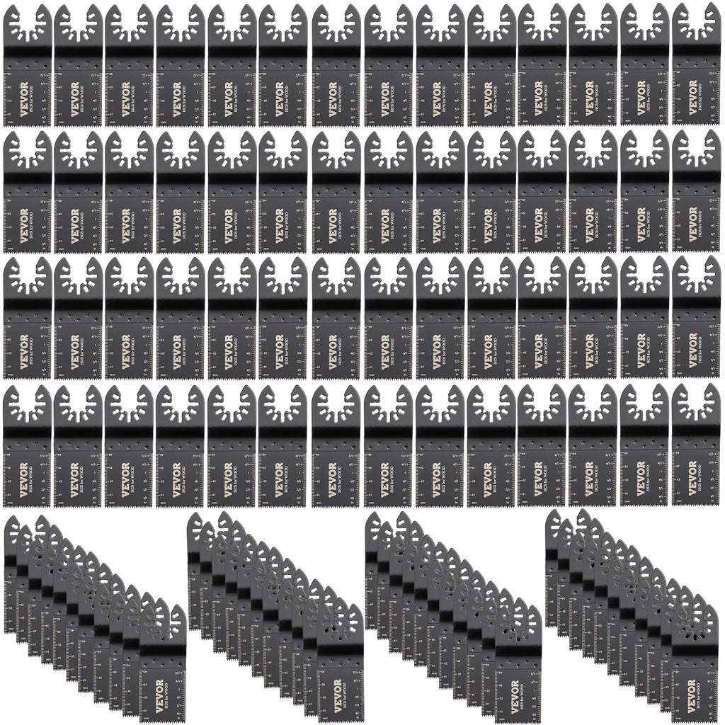 SucceBuy 100PCS Oscillating Saw Blades Quick Release Multitool Blades Kit HCS Tool Blades Cut Cutter for Wood Plastic Metal Nail