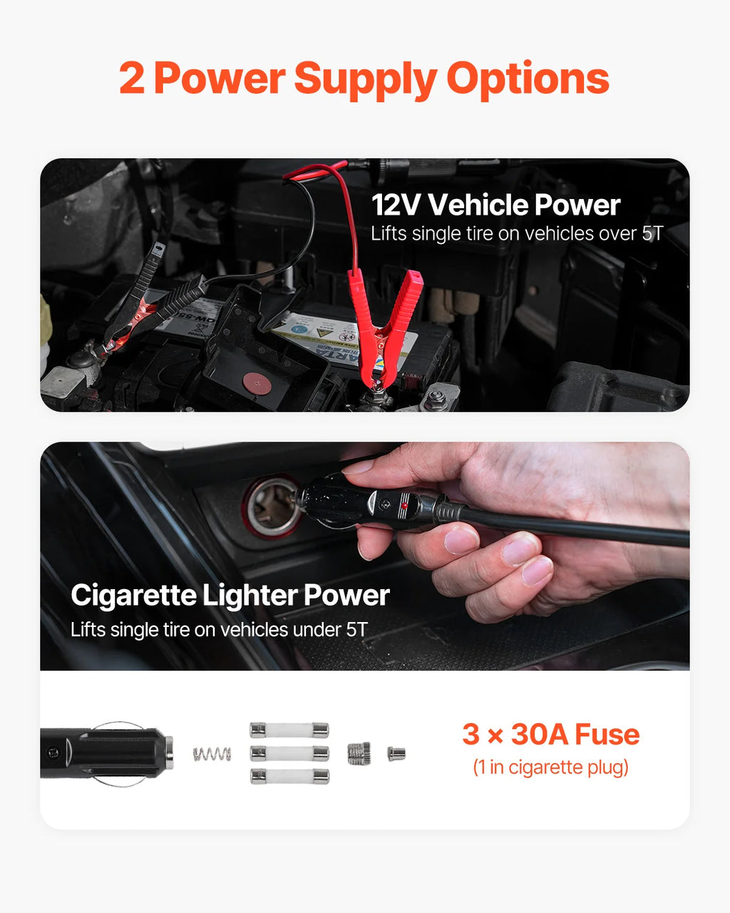 SucceBuy 5T Electric Car Jack Electric Hydraulic Jack 12V Tire Changer with Electric Impact Wrench & LED Light for Sedan SUV Truck