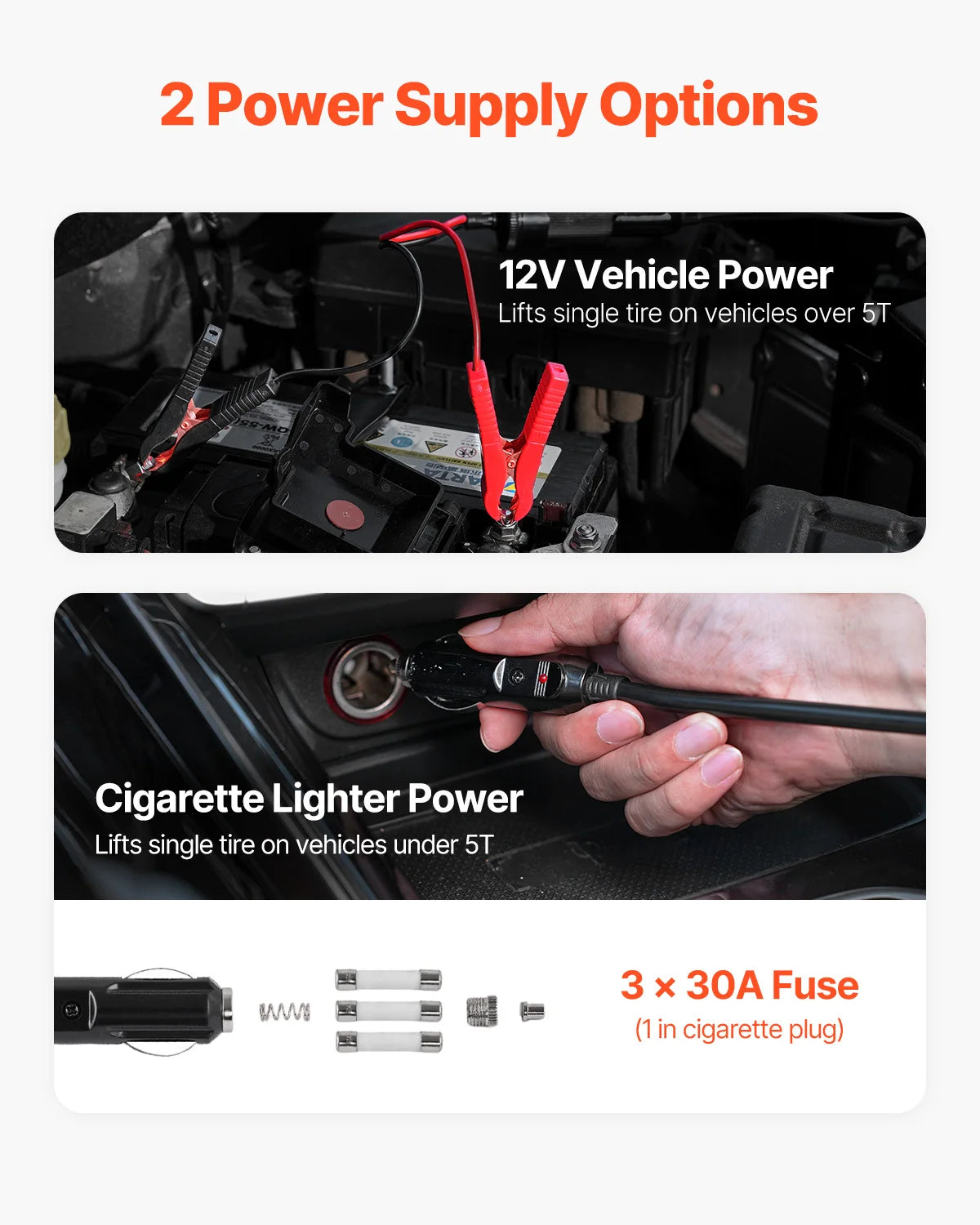 SucceBuy 5T Electric Car Jack Electric Hydraulic Jack 12V Tire Changer with Electric Impact Wrench & LED Light for Sedan SUV Truck