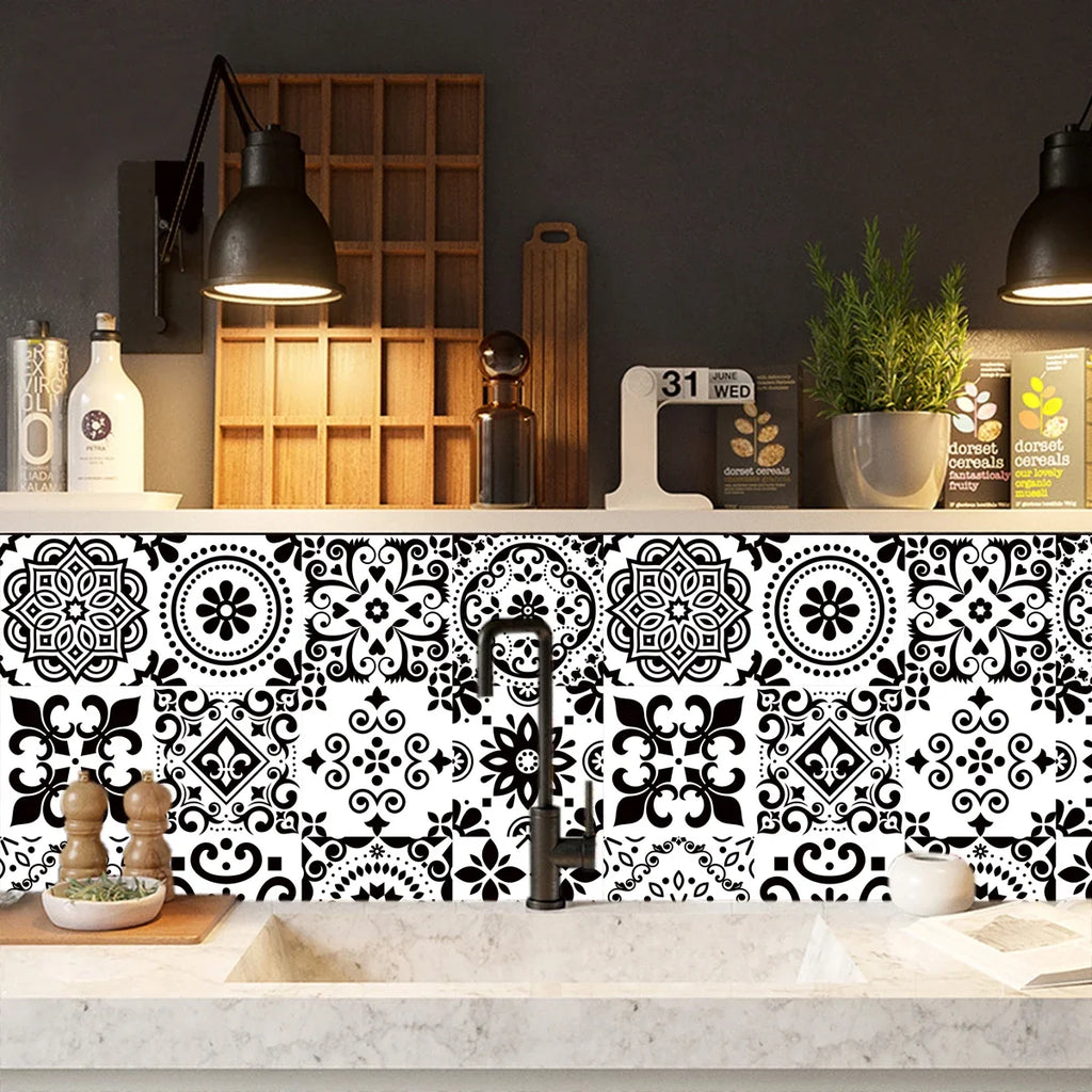 Waterproof Tiles, Peel And Stick, 16 Pieces/Set, PVC