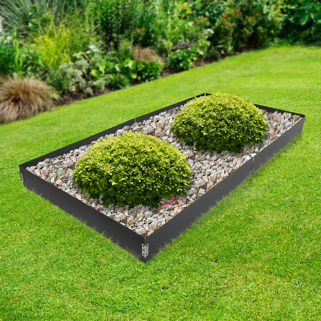 Bymoacar 6 Pack Garden Fence Lawn Barrier Steel Landscape, Garden Edging Durable Decorative Border for Garden Landscaping 40-inch x 8.46 inch
