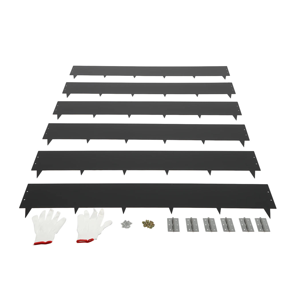 Bymoacar 6 Pack Garden Fence Lawn Barrier Steel Landscape, Garden Edging Durable Decorative Border for Garden Landscaping 40-inch x 8.46 inch