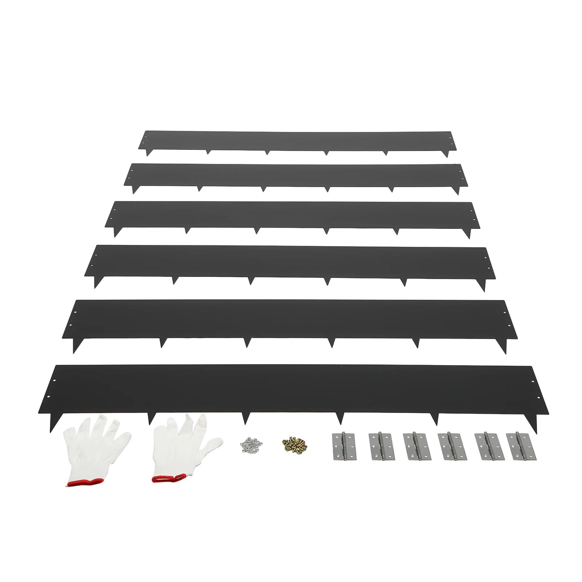 Bymoacar 6 Pack Garden Fence Lawn Barrier Steel Landscape, Garden Edging Durable Decorative Border for Garden Landscaping 40-inch x 8.46 inch