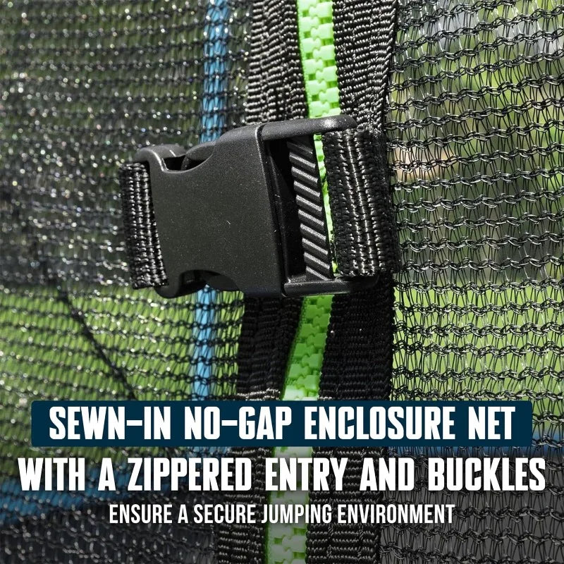 Bestway Xtreme Air Trampoline 10/12/15FT Outdoor Jumping Trampoline With No-Gap Safety Enclosure Net Foam Padded Poles For Kids