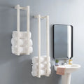 Janelle Wall-Mounted Bathroom Towel Rack Set of 2 White