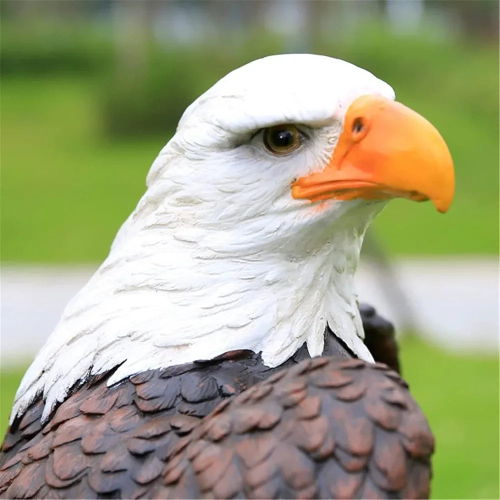 Garden and Yard Statue, Flight of Freedom American Bald Eagle Bird Statue, Hand-Painted Bald Eagle Yard Decor