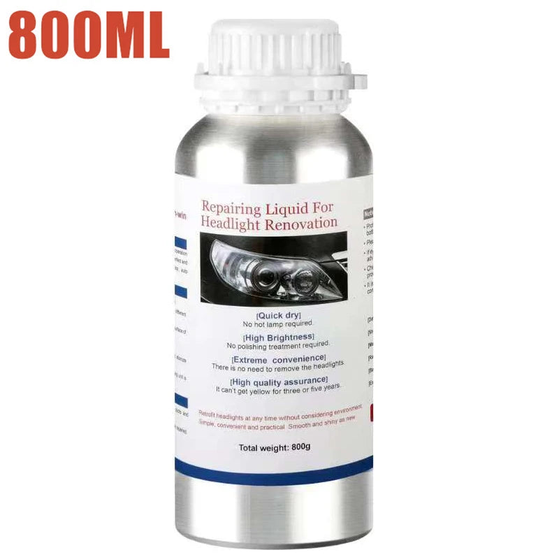 JOIGVFN 800ML Car Headlight Repair Fluid Headlight Polishing Restoration Polishing The Headlights
