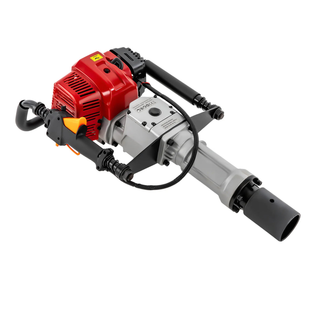 52CC 2-Stroke Gas Post Driver with Anti-Vibration Handle, Heavy Duty Impact Driver for Fencing Construction, Quick Change 2 Socket Sizes for T-Post Wood Post Agricultural Piling Work