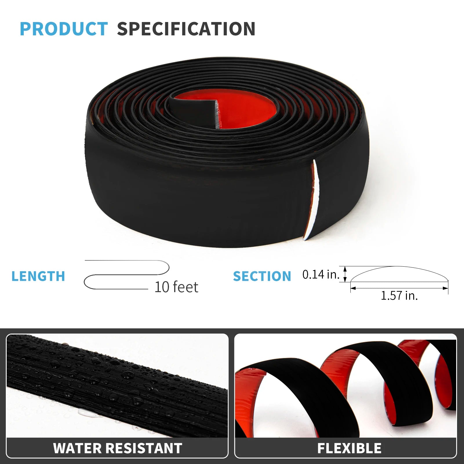 Art3d 10ft Self Adhesive Vinyl Floor Transition Strip, 10 Feet Laminate Floor Strip, Floor Flat Divider Strip for Joining Floor Gaps