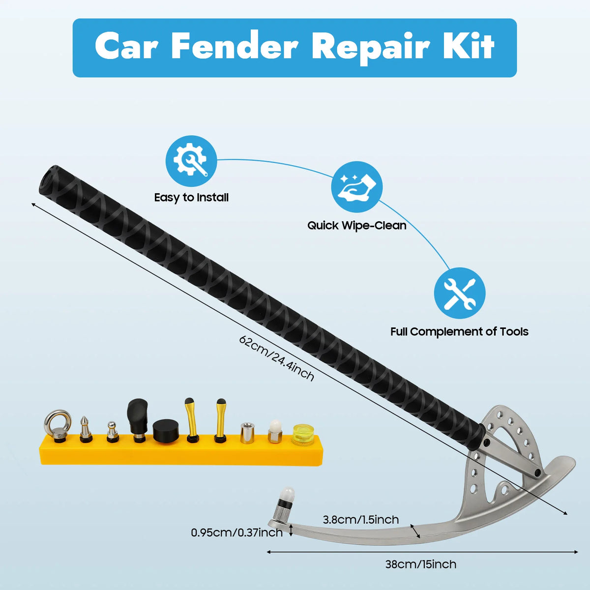 Bymaocar Car Fender Repair Kit Stainless Steel Car Fenders Damage Repair Tool Set for Home or Car Repair Shops