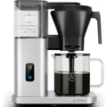 KiSMilE 8-Cup Drip Coffee Maker with Pour Over, 197-205℉ Heat Control, Removable Tank, Cold Brew & 40 Min Warming (Silver)