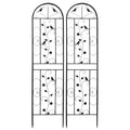 Metal Garden Trellis Fence, Anti-Rust, Climbing Plant Flower Panels Support, Screen Edge Border, 83 in Tall, 2PCs