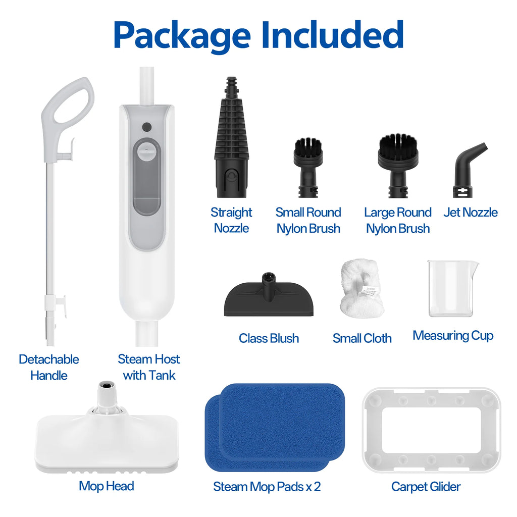 Vastorm Steam Mop Powerful 6 in 1 Handheld Scrubbing Steam Vacmop Detachable Floor Steam Cleaner High Temperature for Hardwood Floor Marble Floor Kitchen Carpet-F2