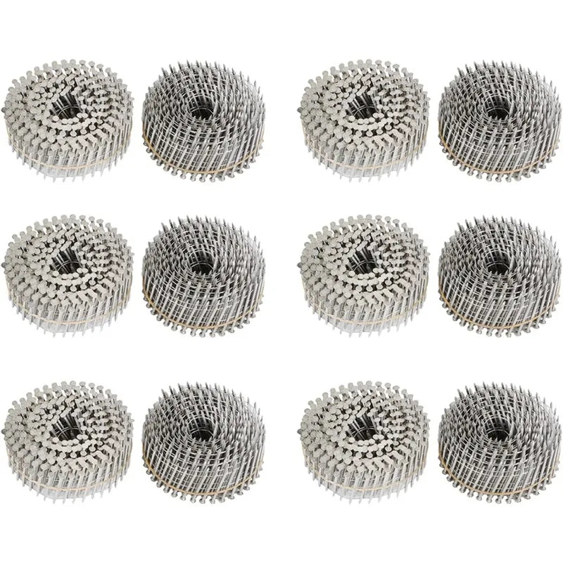 1-3/4-Inch x .090-Inch Ring Shank, 304 Stainless Steel Siding Nails ,15-Degree Collated Wire Coil, 3600 Count