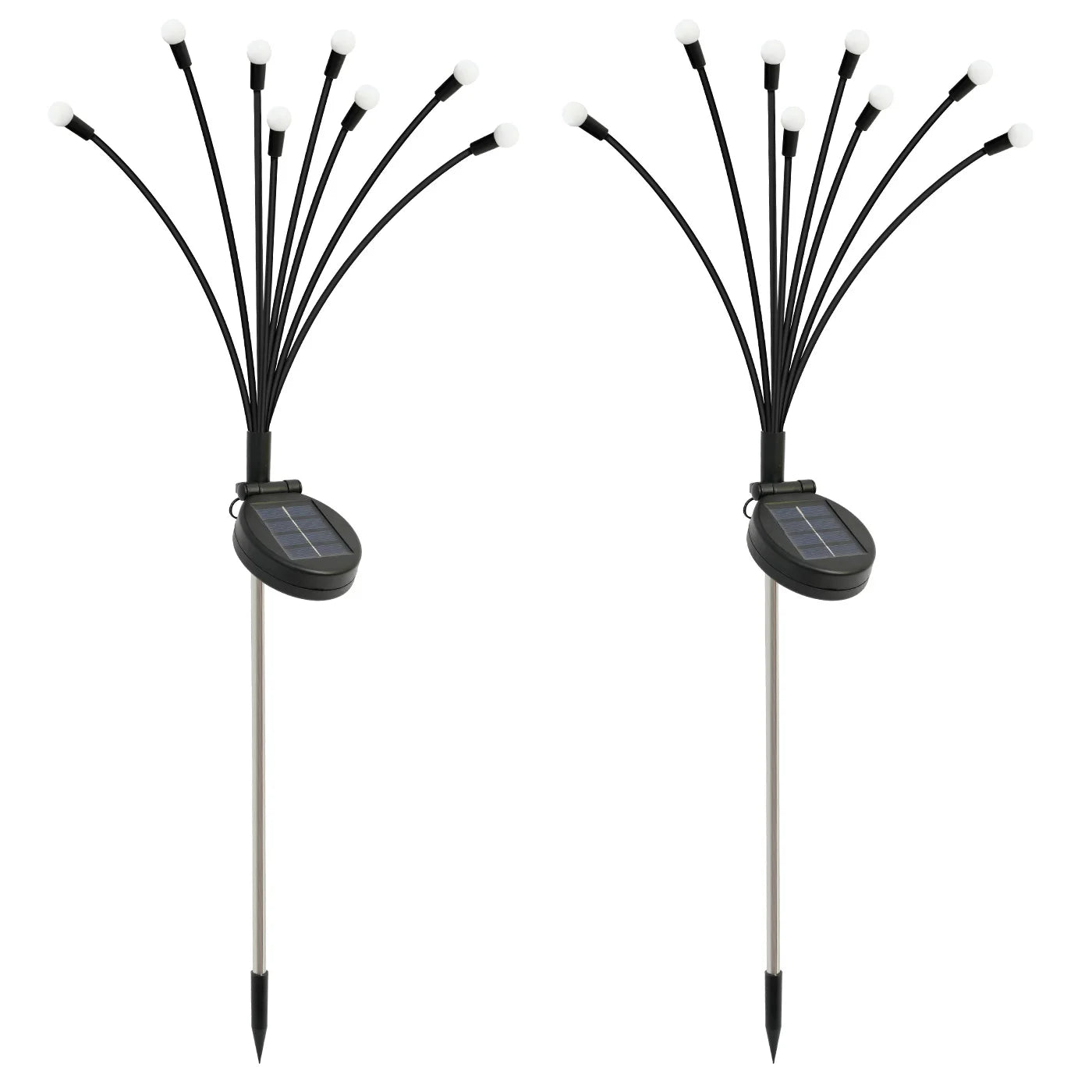 8-Head Solar Firefly Lights, LED, Solar, Outdoor, Garden, Waterproof, High Flexibility, 2/4/6 Packs