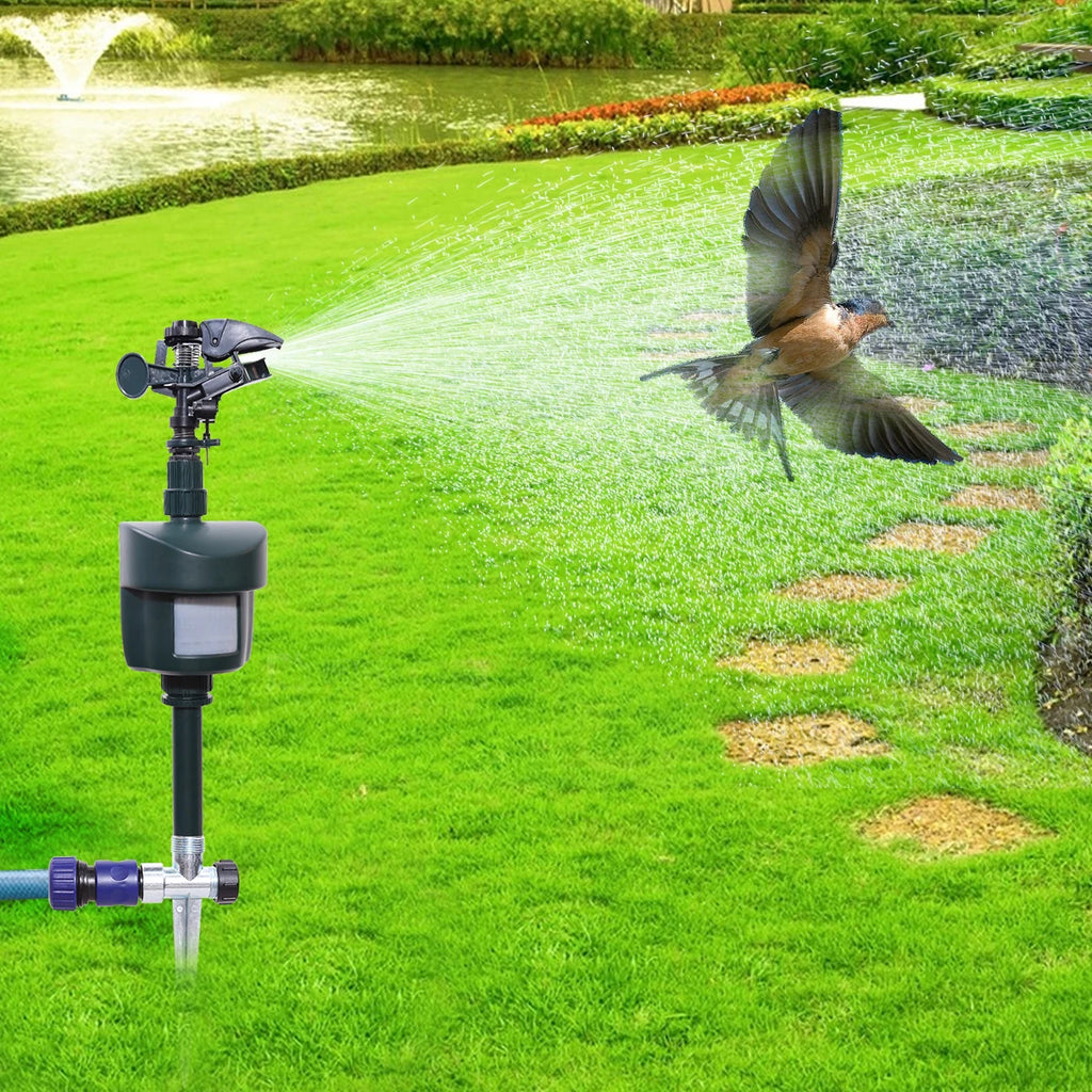 Yardeen Motion Activated Sprinkler to Deter Animals, Battery Operated Animal Repellent Sprinkler, Lawn Motion Sensor Water Sprinkler for Garden