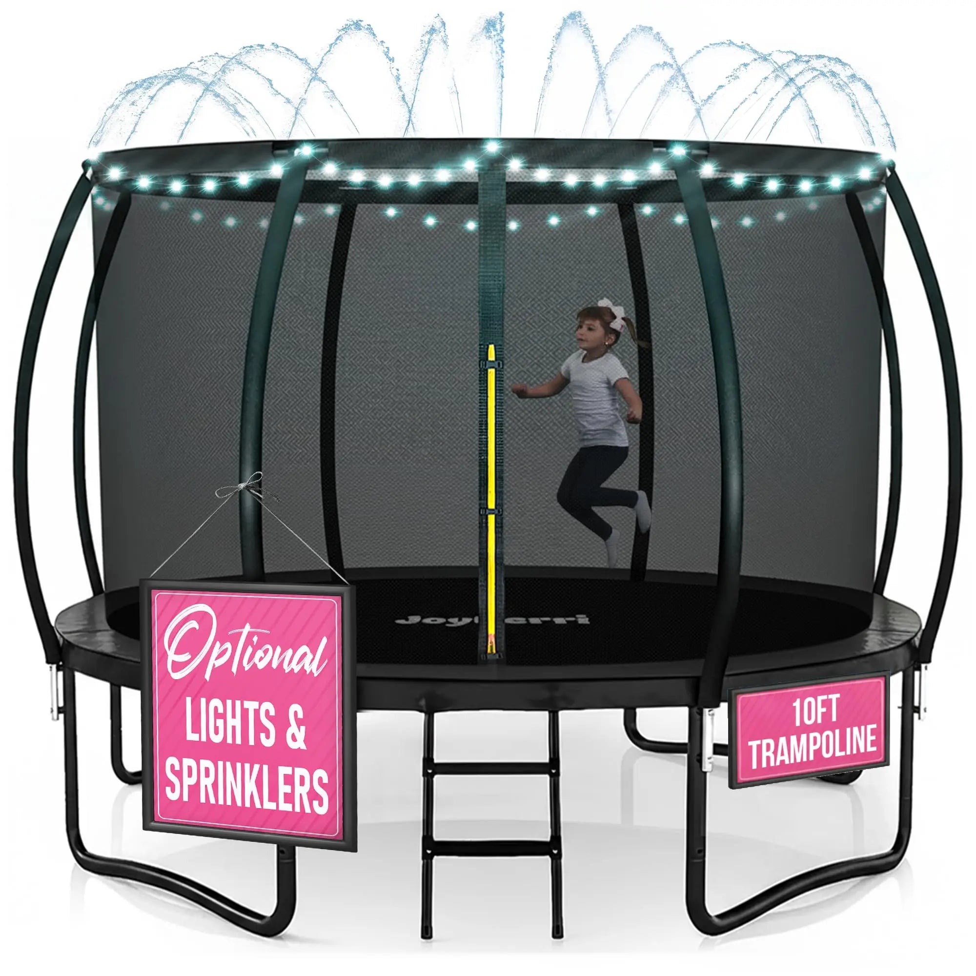 JoyBerri ASTM Certified Outdoor Trampoline 8-16FT Safe Upsurge Design Recreational Jumping Trampoline For Kids Adults Sports Use