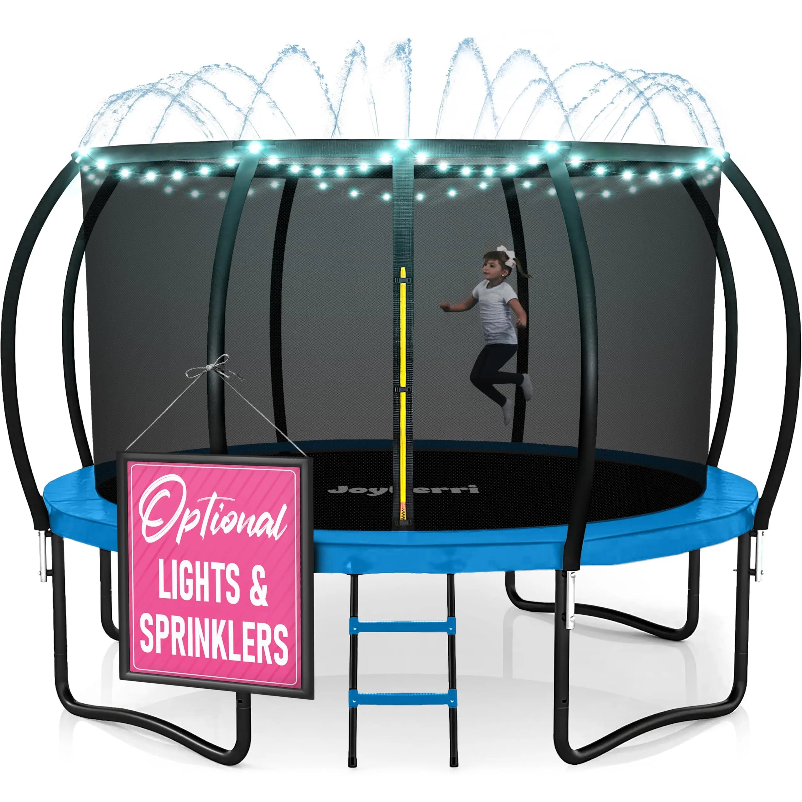 JoyBerri ASTM Certified Outdoor Trampoline 8-16FT Safe Upsurge Design Recreational Jumping Trampoline For Kids Adults Sports Use