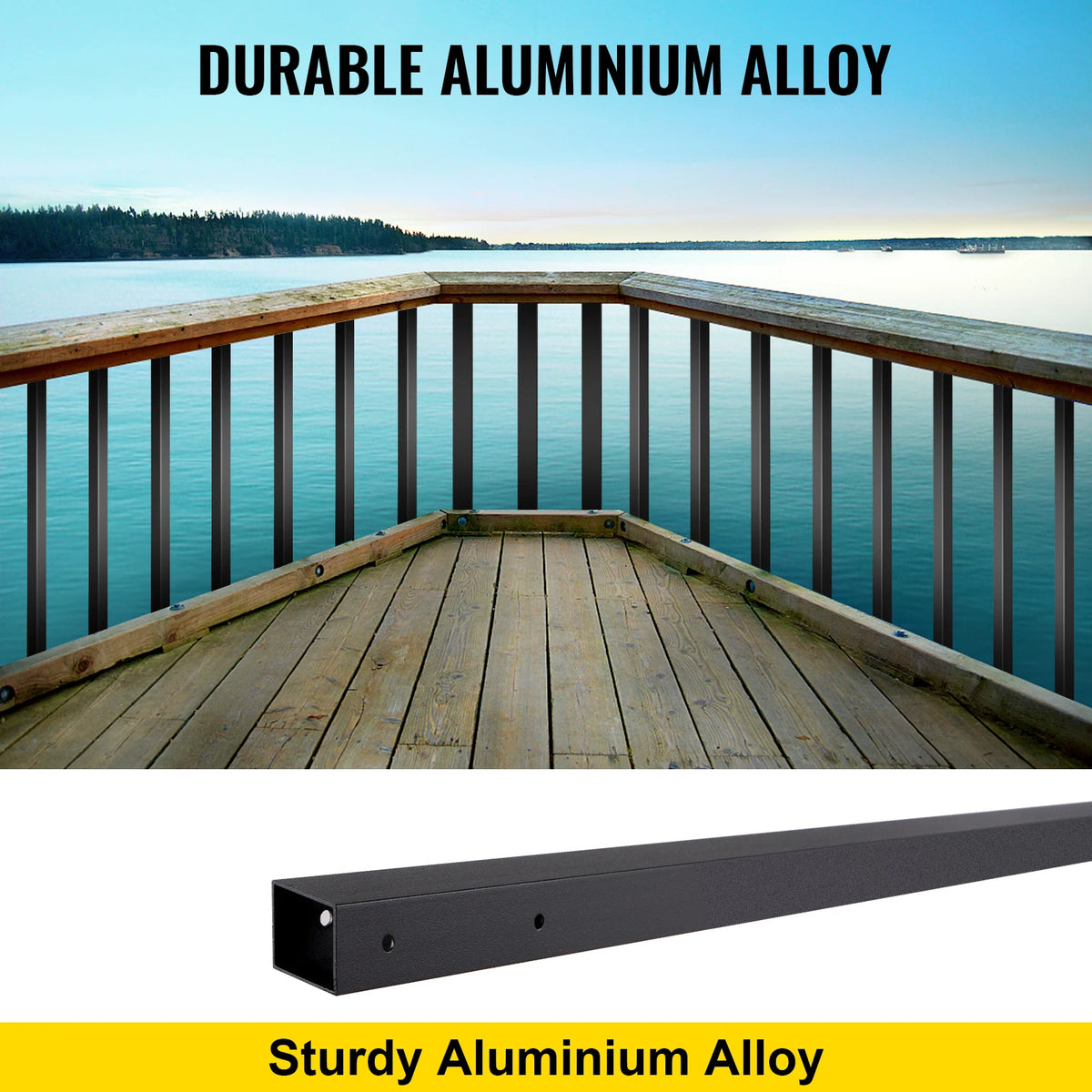 SucceBuy Aluminum Alloy Deck Balusters 101 Pack, Metal Deck Spindles 32-inch
