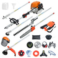 8 in 1 Weed Wacker, Trimmer, Edger, Chainsaw, Gas Powered, 52CC 2-Cycle