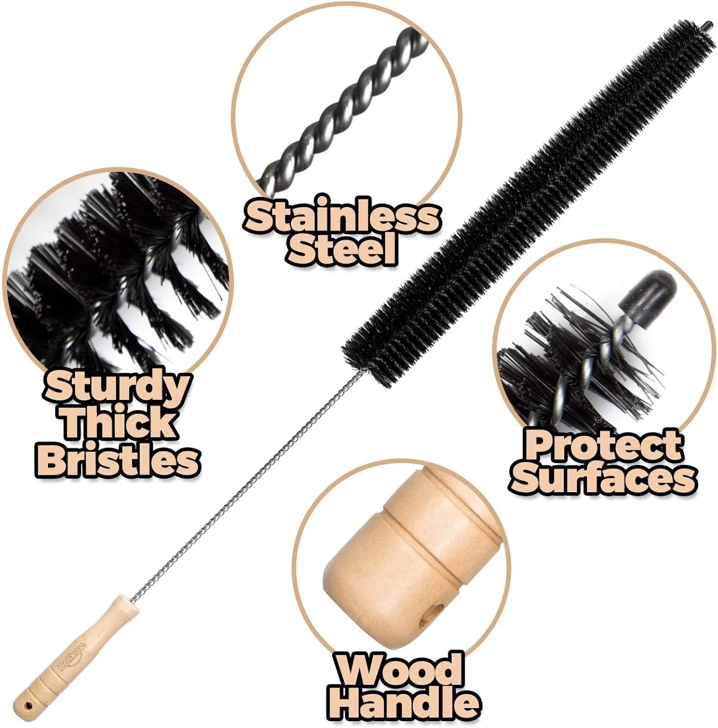 Dryer Vent Cleaner Kit – Flexible Lint Brush for Household Cleaning, Long Refrigerator Coil Brush, Dust & Pet Hair Remover (1-Pack)