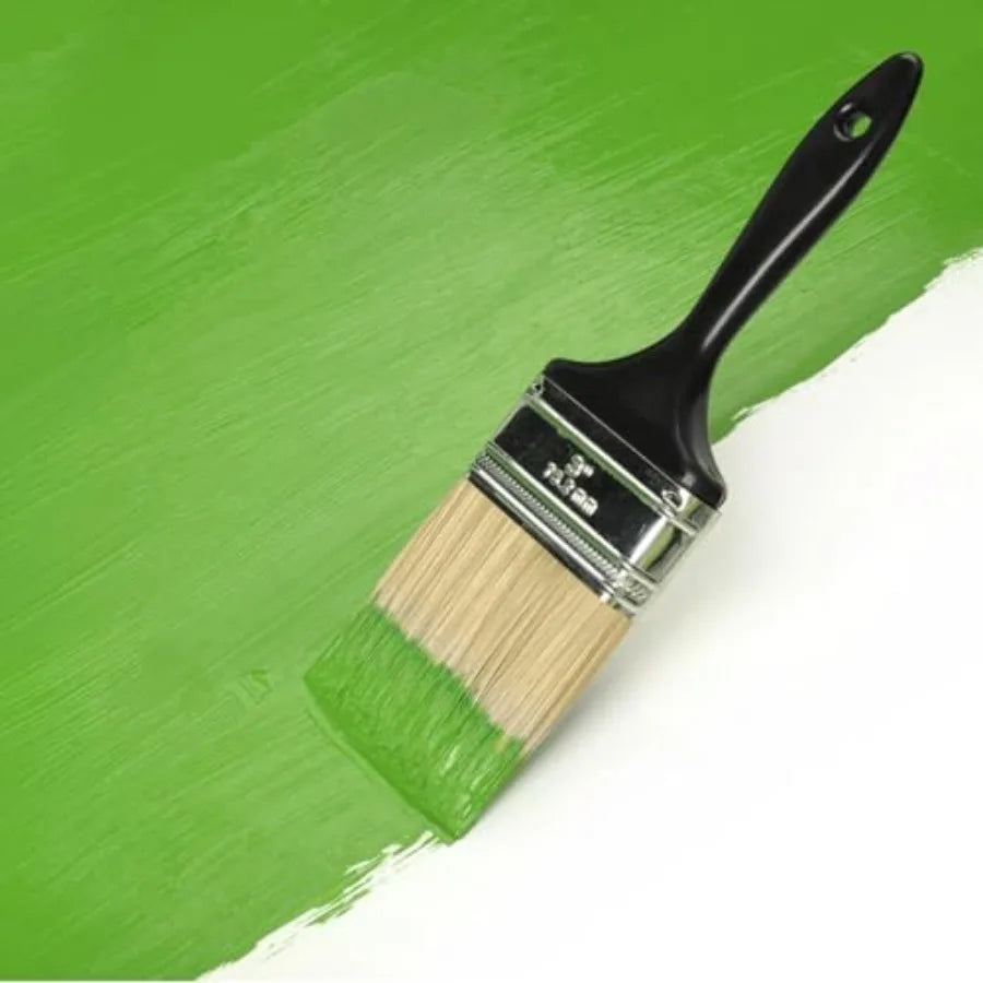 3 inch Flat Paint Brushes, Professional Paint Tools with Treated Plastic Handle for DIY Paint, Furniture, Fences, Deck, and Wal
