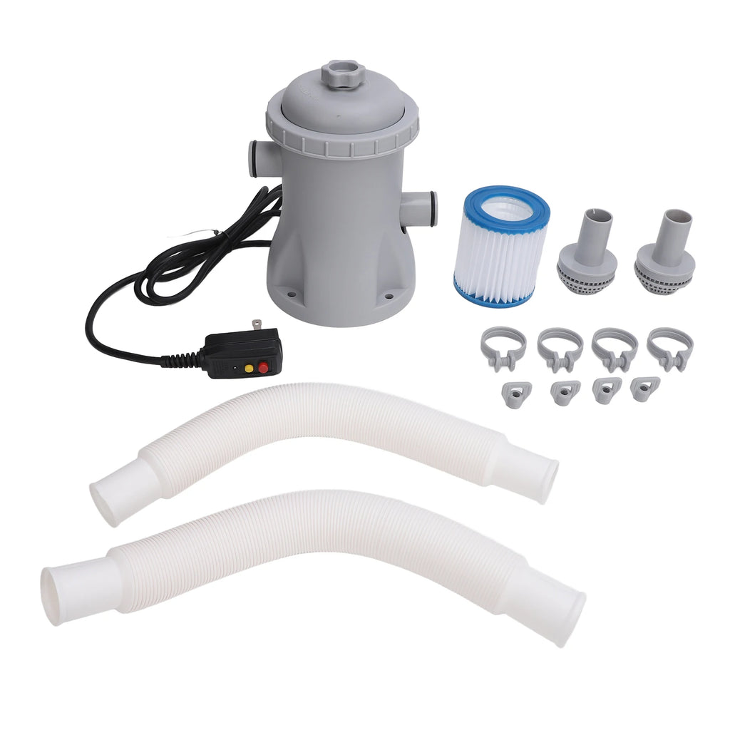 Electric Swimming Pool Filter Pump for Above Ground Pools 330 Gallon Cartridge Pool Filters Pump System