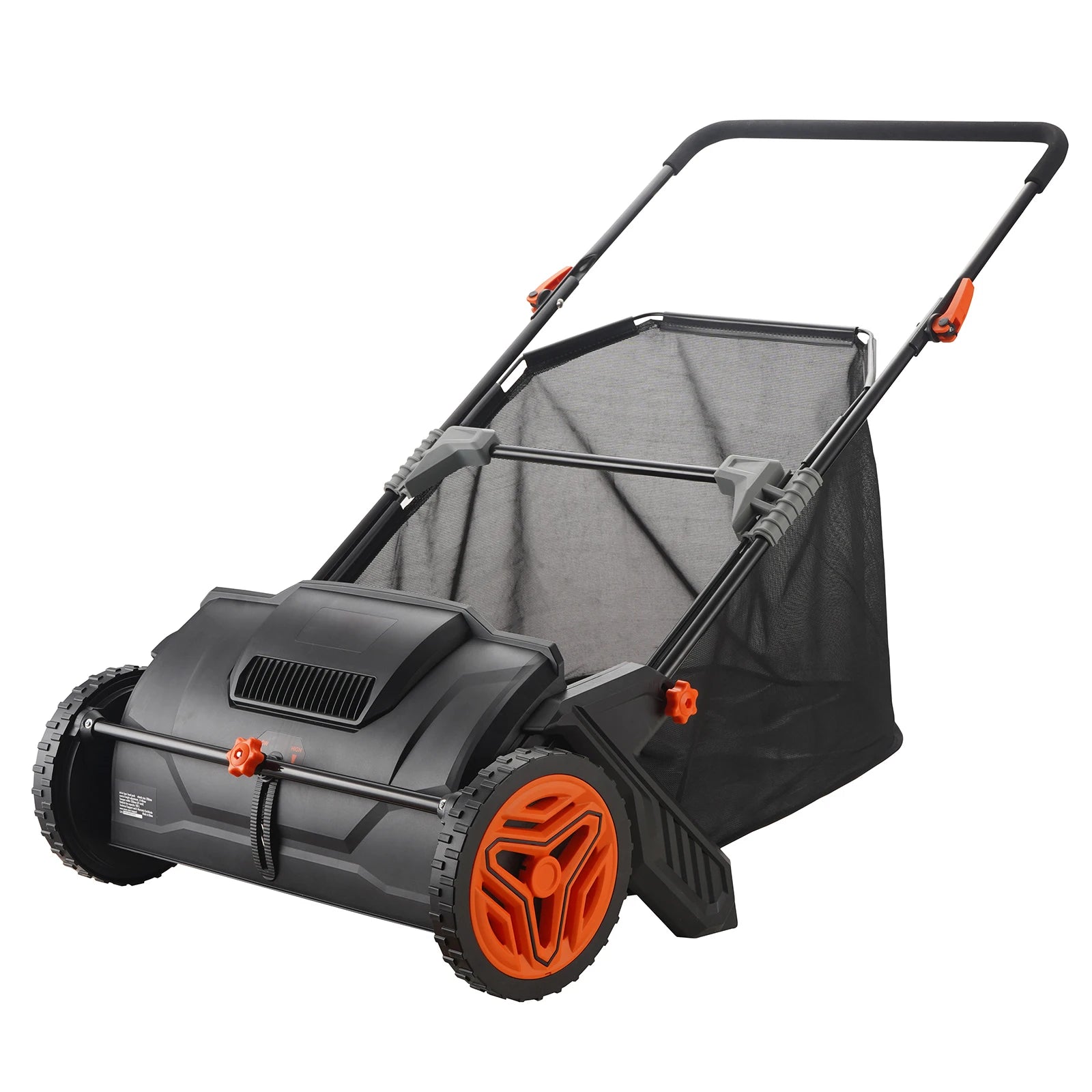 SucceBuy Tow Behind Lawn 21in Sweeper Large Capacity Heavy Duty Leaf Grass Collector with Adjustable Sweeping for Pick