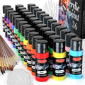 55PCS Acrylic Paint Set with 36 Colors, 60ml Bottles, Paints Brushes for Kids and Artists