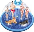 Kiddie Sprinkler Pool PVC Material 97in Non-Slip Heavy Duty Outdoor Backyard Use Summer Blue